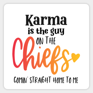 Karma is the guy on the Chiefs Magnet